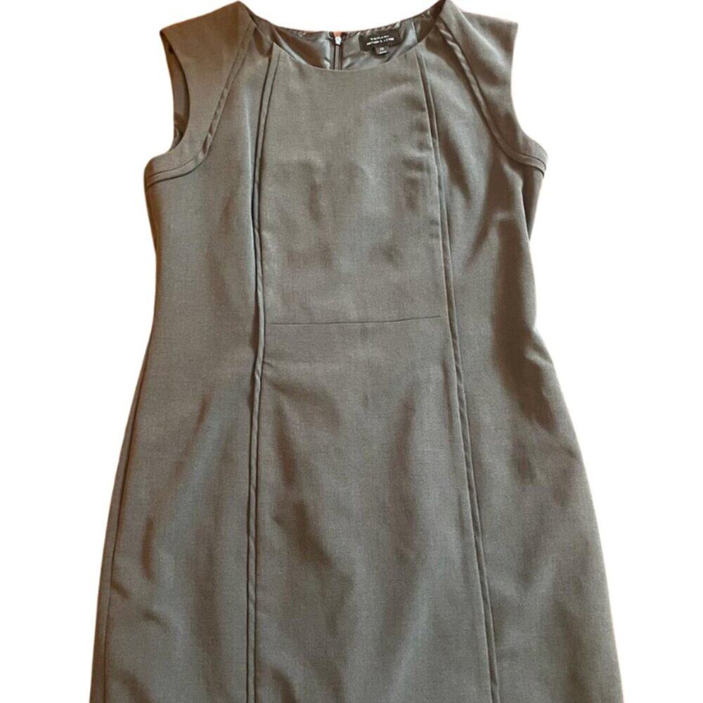 Tahari Sleeveless Gray Sheath Dress β Size 12 - Picture 2 of 5